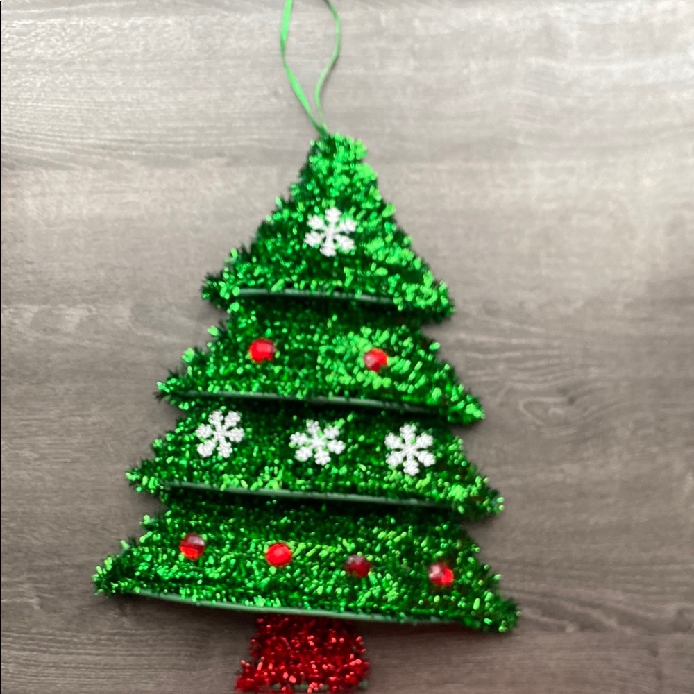 Festive Green Christmas Tree Ornament
